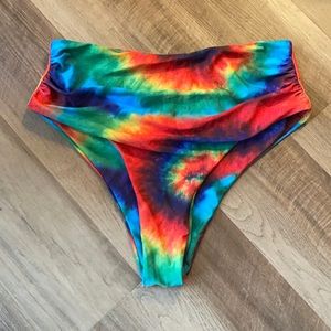ZAFUL tie dye high waisted swim bottom size L